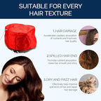 Electric Hair Steamer Cap with 2 Mode Temperature Control, Removable Washable Thermal Hair Cap for Hair Spa at Home (Red)