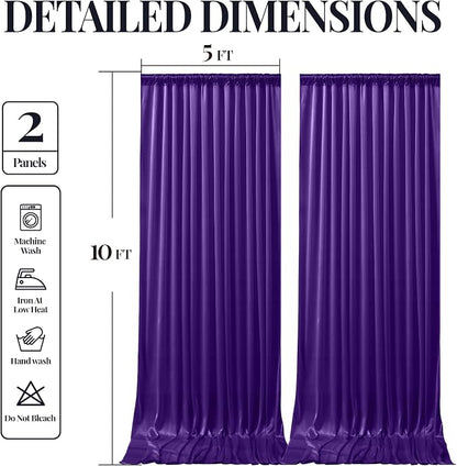 10x10 ft Purple Glitter Backdrop Curtain - Image 9
