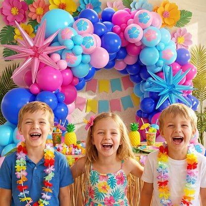 Royal Blue and Pink Balloons Garland Arch Kit - Image 4