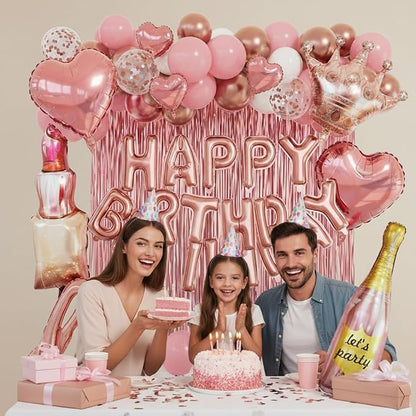 Piece Rose Gold Birthday Decorations - Image 6