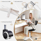 Ergonomic Esthetician Stool Chair with Back Support for Salon, Swivel Rolling Stool Height-Adjustable for Clinic Dentist Spa, Home Office, Drafting Work Task Chair