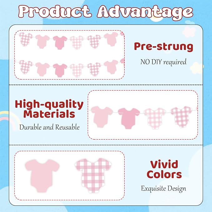 2Pcs Pink Boy Or Girl Banner, Pre-Strung Baby Gender Reveal Decorations - Image 3