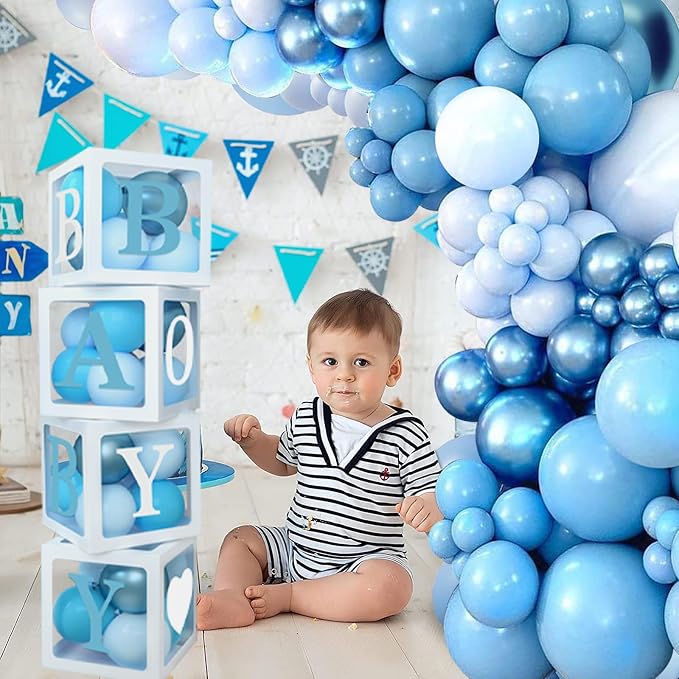 DataMoon Blue Baby Shower Decorations - Image 3