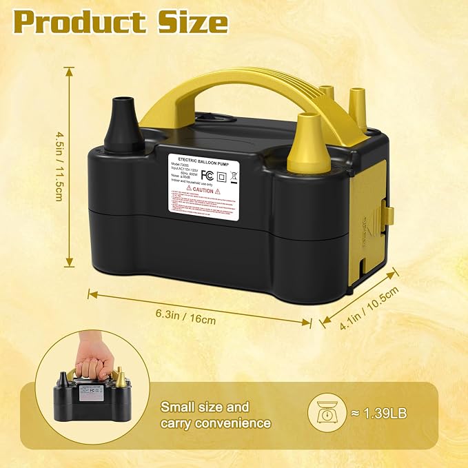 IDAODAN Electric Balloon Pump, Portable Electric Balloon Blower Machine - Image 5