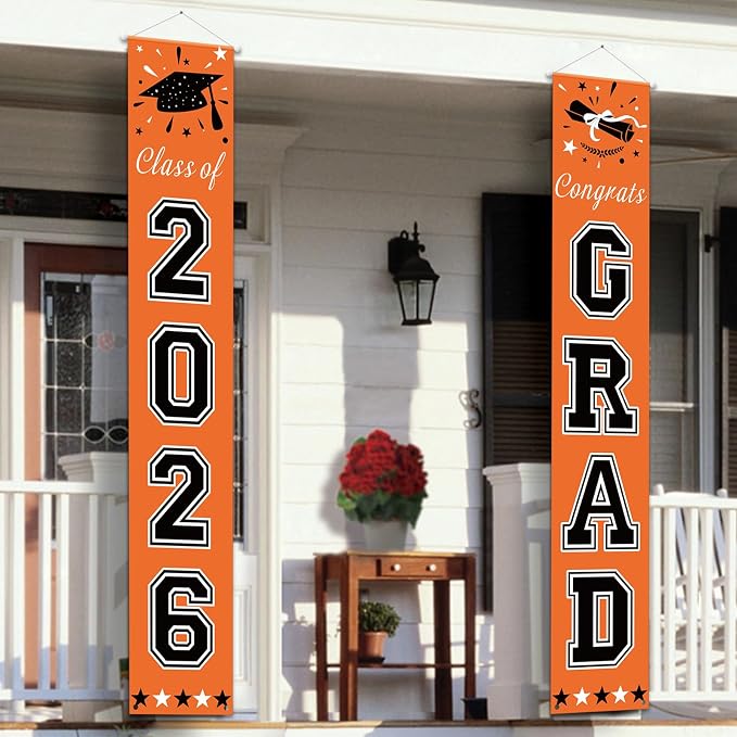 DAZONGE 2026 Graduation Party Decorations Orange and Black by Dazonge