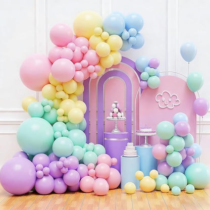 Pastel Balloons Garland Arch Kit, Rainbow Easter Party Balloons | Multicolor by FHEKFNG