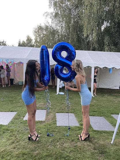 Night Blue Number 8 Balloon 40 inch, 8th Birthday Party Balloons Decorations | - Image 5