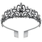 Didder Tiaras for Women, Black Crystal Crowns for Women Princess Crown Tiaras and Crowns for Women Girls Women's Headbands Halloween Christmas Bridal Wedding Prom Birthday Party Gift