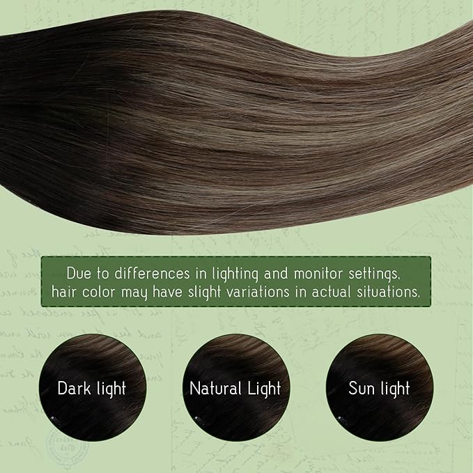 RUNATURE Real Human Hair Clip in Extensions, Balayage Clip in Hair Extensions 22 Inch, Long Hair Extensions Clip Ins, Remy Natural Hair, 120g 7pcs #1B/6/27 Black Rooted to Brown Highlight Blonde