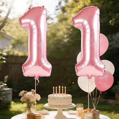 40 Inch Number 11 Balloons for 11th Birthday Party Decorations, 0-100 Jewelry - Image 3