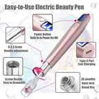 Microneedling Pen - 0.25mm Micro Needling Tool for Face & Scalp, Dr Pen Microneedling for Women & Men, Home Use Dermapen HDHXT