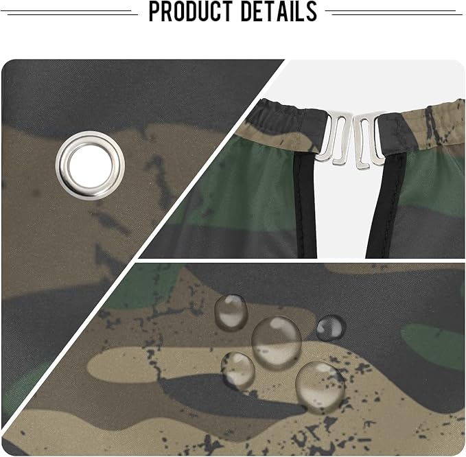 ALAZA Vintage Camouflage Barber Cape for Men Women, Waterproof Haircut Apron Beard Shaving Bib Hair Cutting Cloth 55 x 65 Inch