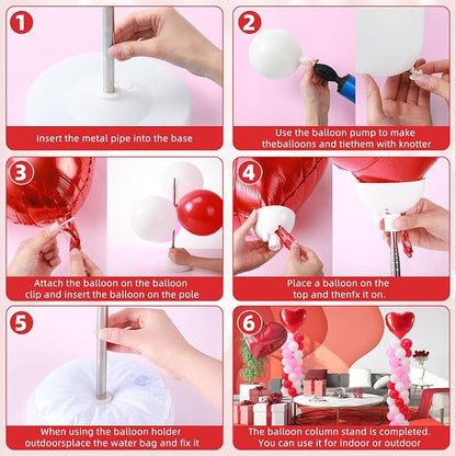 Hungdao 2 Sets Wedding Day Balloon Column Stand Kit - Image 5
