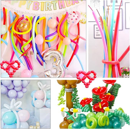 260 Long Balloons 100 Pack Pastel Purple Twisting Animal Balloons Thickening - Image 8