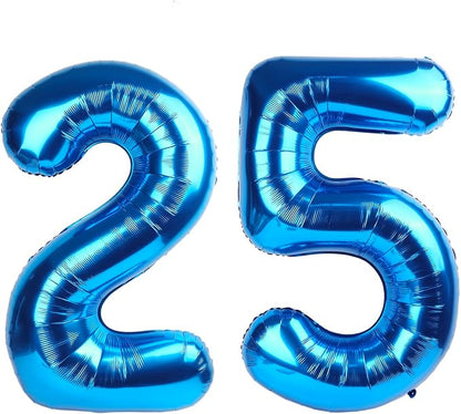 25 Balloon 40 inch Dark Blue Number Balloons by Enyeopd