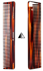 Hand-made European Swiss Tortoise comb #15 7 3/8"x 1 9/16"Inch Havana Brown Gold