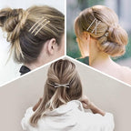20 Pieces Rhinestone Bobby Pins Crystal Hair Clips Gold and Silver Diamond Hair Pin Sparkling Hair Barettes Sytling Decorative Accessories for Women and Girls