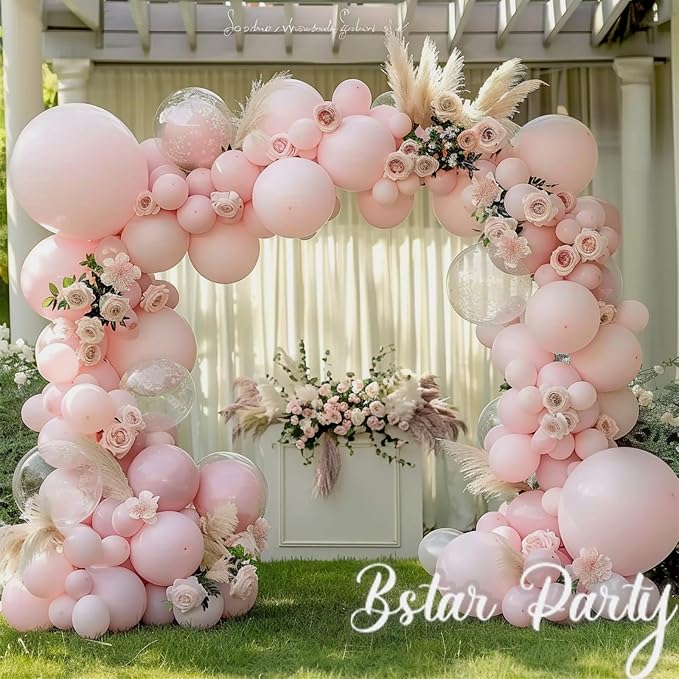 Double Stuffed Pink Balloon Garland Arch Kit | 18/12/10/5inch Different Size - Image 5