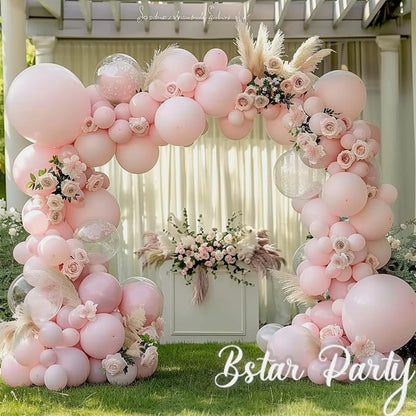 Double Stuffed Pink Balloon Garland Arch Kit | 18/12/10/5inch Different Size - Image 5