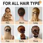 6 PCS French Flat Hair Clips for Women, 2 Styles Lightweight Large Thick Hair Claw Clips for Long Hair, Strong Hold Styling Barrettes Accessories for Driving Yoga - Leopard1