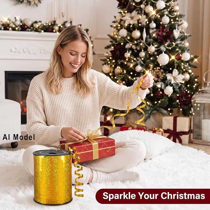 Gold Ribbon, 500 Yard Curling Ribbon - Image 8