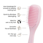 Tangle Teezer Ultimate Detangler Hairbrush, Eliminates Knots & Reduces Breakage, Mini Hair Brush for Travel, Small Hands & All Hair Types, Millennial Pink