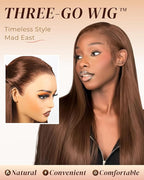Arabella 13x6 Chocolate Brown Lace Front Wig 210% Brown Glueless Wig Human Hair Real HD Lace Front Wig True Pre Plucked Pre Bleached Pre Cut Glueless Wig (26inch,13x6 Chocolate Brown Straight wig)