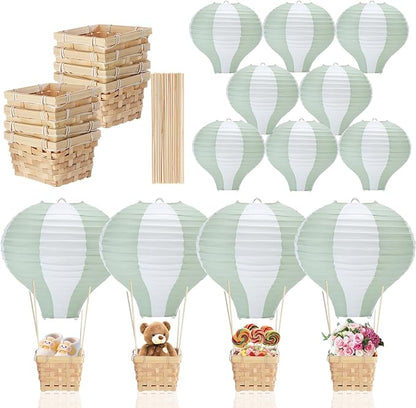 Meooeck 8 Sets Hot Air Balloon Tables Centerpieces, Sage Green | Classroom by Meooeck
