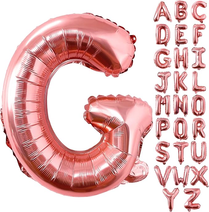 Lovoir 40 Inch Large Rose Gold Letter G Balloons Big Size Jumbo Mylar Foil by Lovoir