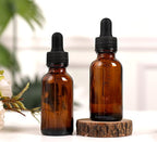 24 Pack,1oz Glass Dropper Bottle, Amber Tincture Bottles with Dropper,Pretty Finish for All Kinds of Liquids,Oil Bottles for Hair- Stronger Suction ideal for Leakproof Travel