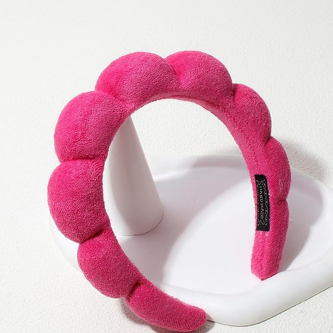 Spa Headbands for Washing Face Makeup Skin Care Headband Women Bubble Facial Beauty Headbands Puffy Shower Towel Band Hair Headband
