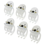 Camila Paris CP3085 French Hair Clip for Women, Set of 6 Extra Small White Girls Hair Claw Clip Jaw Fashion Durable Styling Hair Accessories for Women, Ladies Strong Hold Grip Clamp, Made in France