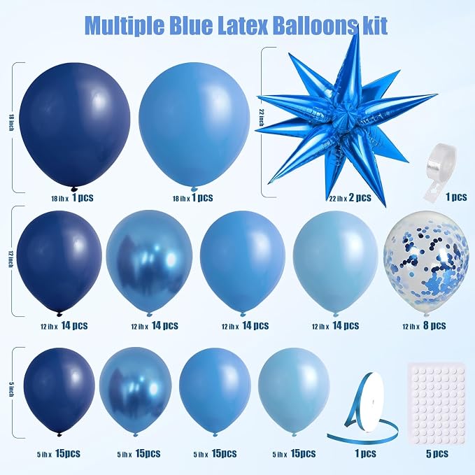 KARLURE Blue Balloon Arch Kit Garland - Image 2