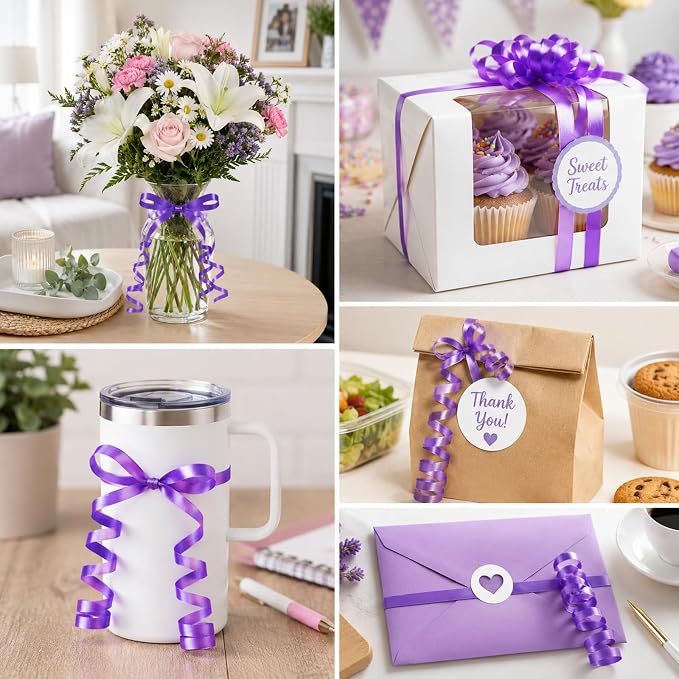 500 Yard Light Purple Curling Ribbon Balloon Ribbon 1/5 Inch Ribbon - Image 7