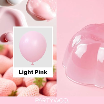 PartyWoo Light Pink Balloons 100pcs Pastel Pale Baby Pink Color | 36 18 12 10 5 - Image 2