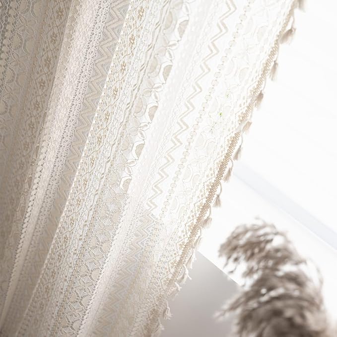Sutuo Home Boho Curtains for Bedroom Nursery 90 Inch Length, Bohemian Geometric - Image 6
