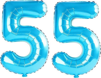 40 Inch Number 55 Balloons for 55th Birthday Party Decorations, 0-100 Jewelry by FOBELEC