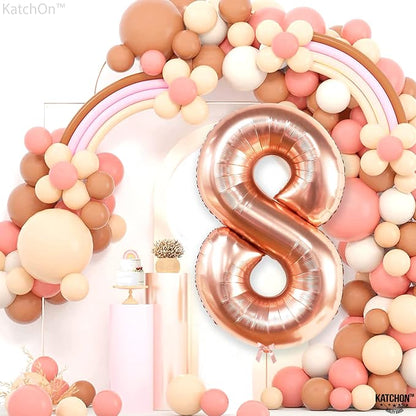 KatchOn Rose Gold 8 Balloon Number 40 Inch, Number 8 Balloon | 8th Birthday - Image 3