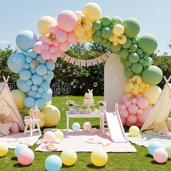 Pastel Balloon Arch Kit for Baby Shower Decorations, Birthday Party, Garden - Image 3