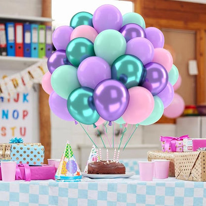 Patimate Mermaid Party Balloons Set - Image 7