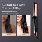 SRILabs CurlQ Extra Long Barrel 5-in-1 Curling Iron & Hair Styling Tool Set with Titanium Barrels, Ceramic Paddle Brush, Thermal Brush, Fast Heat-Up & 12 Temperature Settings