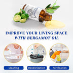 HIQILI Bergamot Essential Oil for Diffuser, Skin, Hair, DIY, 100% Pure & Natural, Travel Size - 0.33 Fl Oz (10 mL)