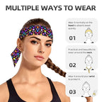 Boys Girls Sports Sweatbands, Multi Style Elastic Hair Band for Yoga Workout Shower, Cool Halloween Goth Skull Bat Mushroom Witchy Witch Headwear Head Accessories