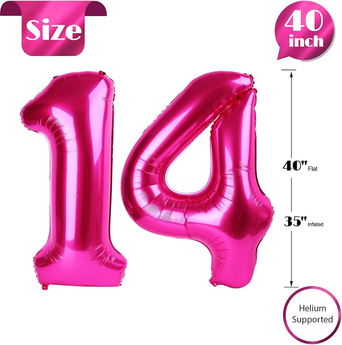 Hot Pink 14 Balloon - Image 5