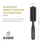 Kent AH16G AirHez Boar & Nylon Bristle Round Brush - Blow Dryer Brush for Curling, Great for Adding Volume & Root Lifting in Short Hair