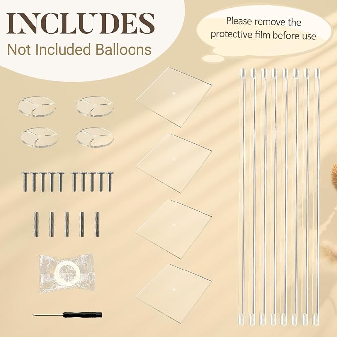 OurWarm Clear Acrylic Balloon Centerpiece Stand - Image 3