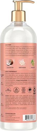 Shea Moisture Curl & Shine Conditioner Coconut & Hibiscus, for Thick, Curly Hair, to Moisturize & Soften, 24 oz