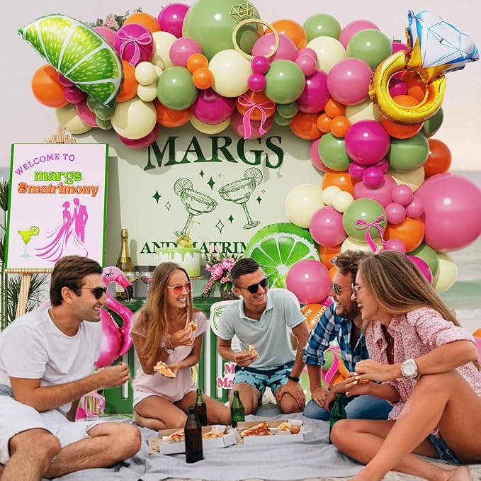 Margs And Matrimony Bachelorette Party Decor Balloon Arch Kit | 148Pcs - Image 5