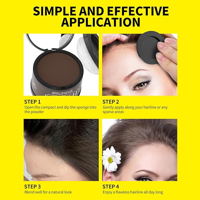 Sevich Hairline Powder - Root Touch Up Instantly Hair Color for Thinning Gray Coverage - Bald Spot Concealing Hair Powder for Women & Men - 48Hour Waterproof & Sweatproof - Med Blonde