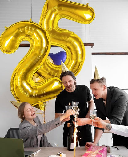 40 Inch Gold 29 Balloon Numbers, 29th Birthday Party Decorations | Large Self - Image 2